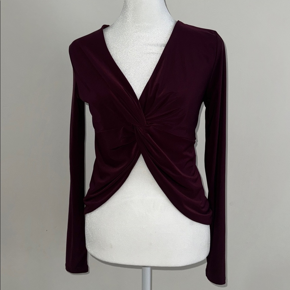 21 saints cropped Burgundy Top